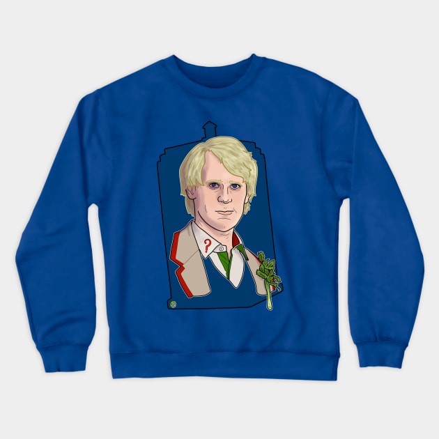 The Fifth Doctor Crewneck Sweatshirt by ArtOfTheNerd